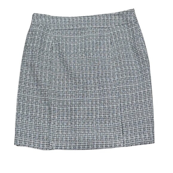 Tahari Arthur S. Levine Womens Tweed Skirt Black White Size 12 New - Picture 6 of 6